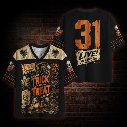 One Night Trick Or Treat Horror Mesh Jersey