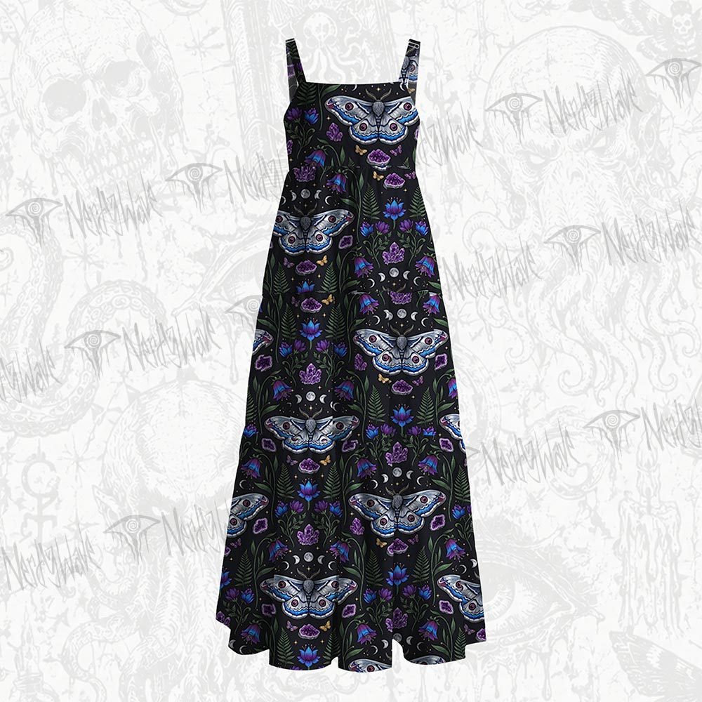234Witchy Lunar Serpent Wildflower Wide Straps Maxi Dress