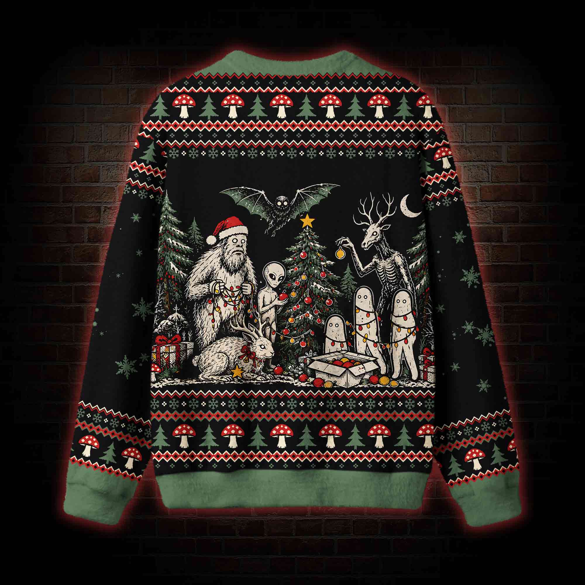 Lurking Christmas Tree Ugly Sweatshirts