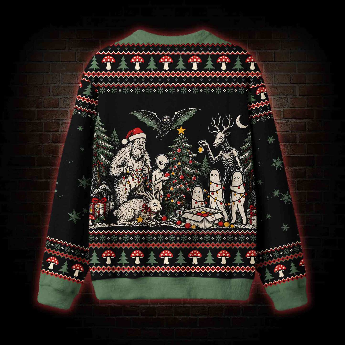 Lurking Christmas Tree Ugly Sweatshirts