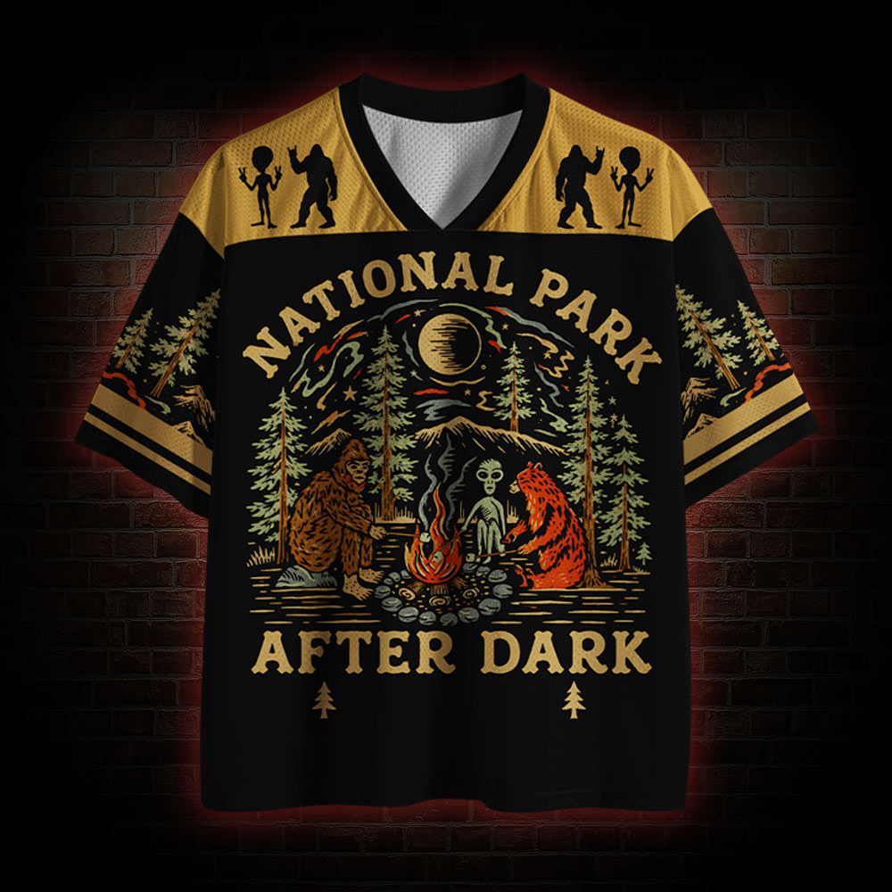 Funny National Parks After Dark Mesh Jersey