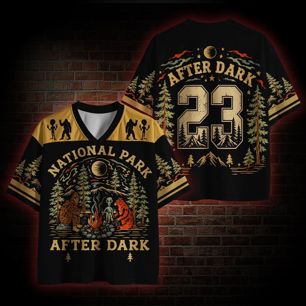 Funny National Parks After Dark Mesh Jersey