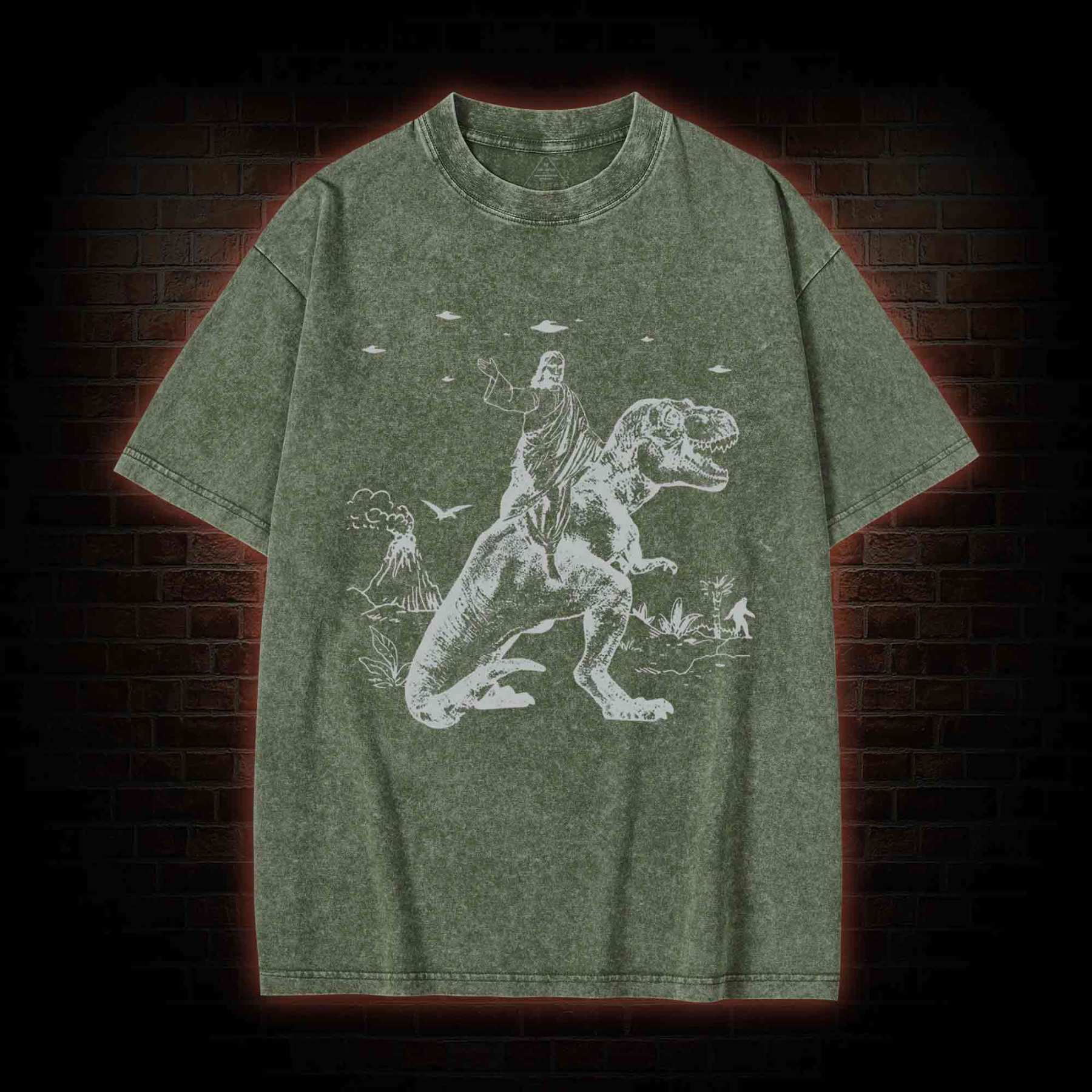 T-rex Jesus Washed T-shirt