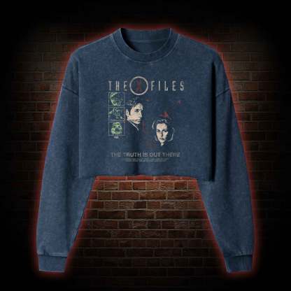 The Truth is Out There Washed Cropped Sweatshirts