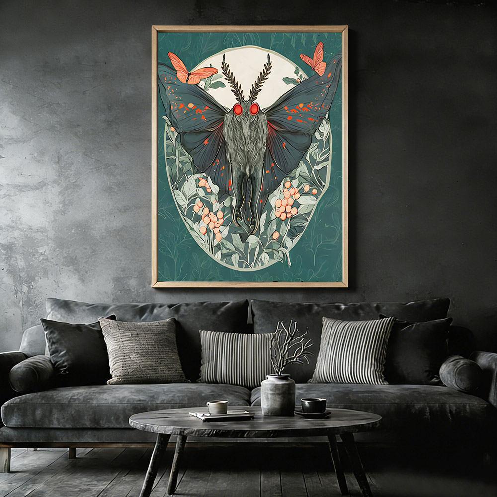 Mothman Framed Canvas Print