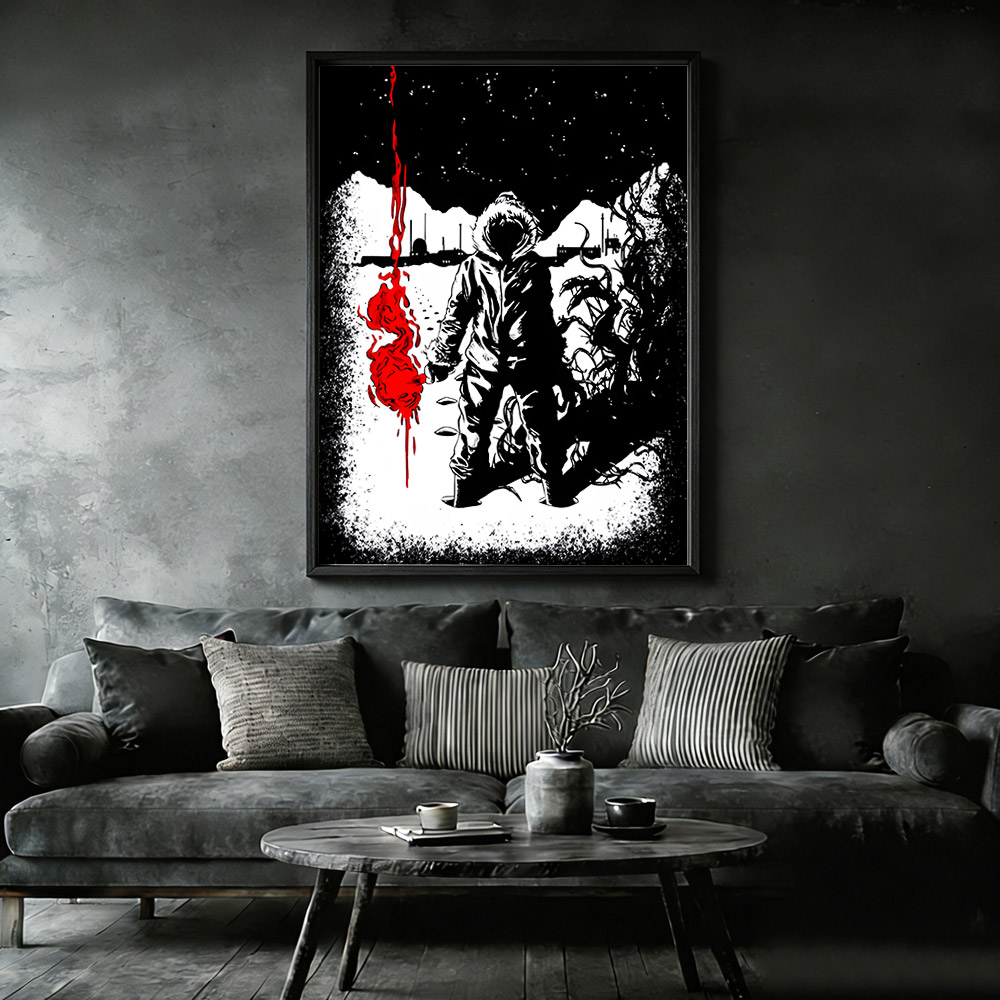 The Thing F.lare Framed Canvas Print