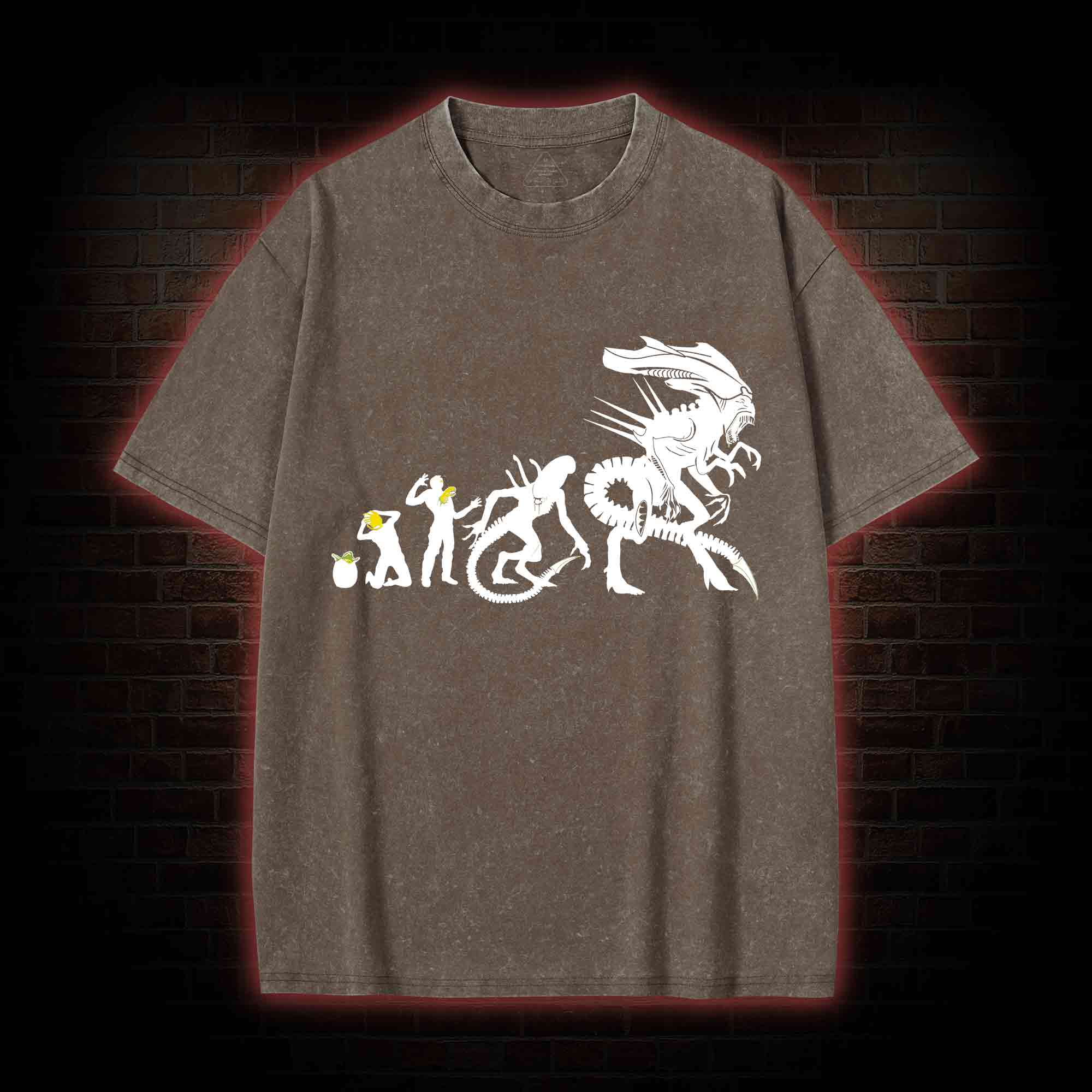 Alien Evolution Washed T-shirt
