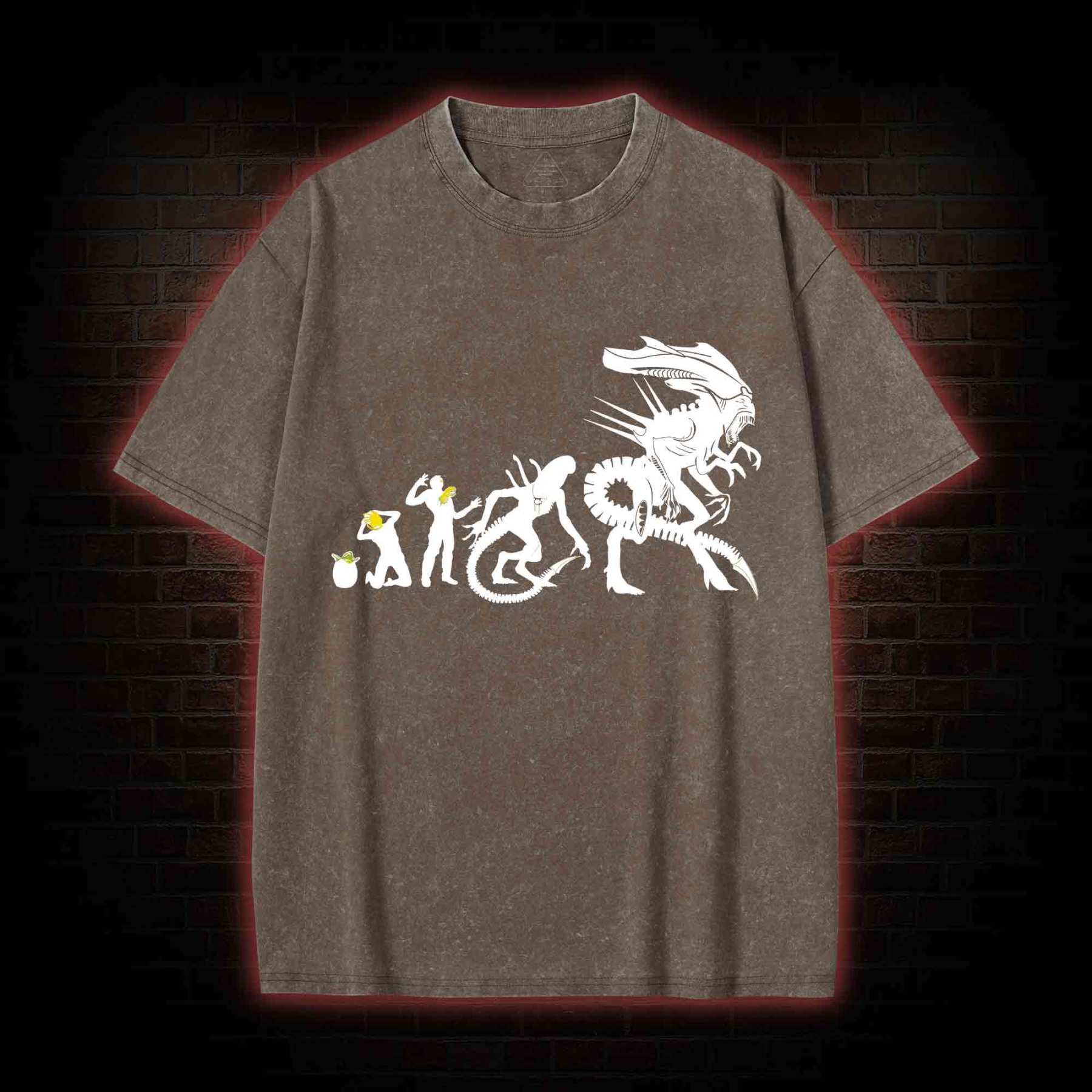 Alien Evolution Washed T-shirt