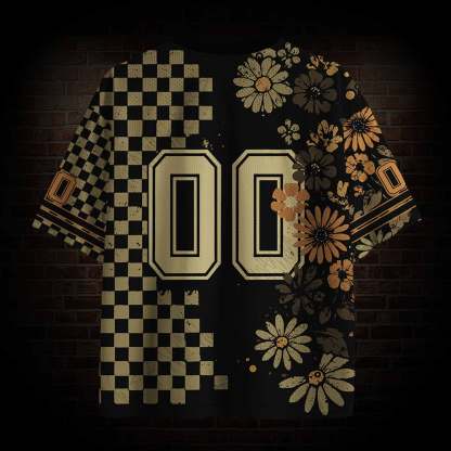 Floral Skull Mesh Jersey