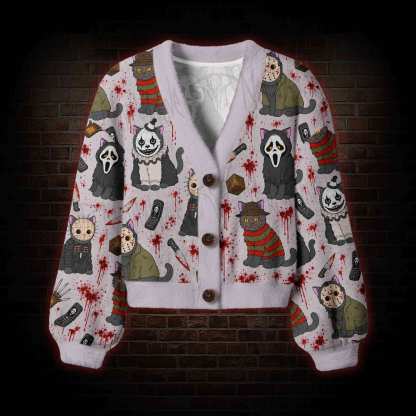 Cat Slayers Women's Cardigan Sweater