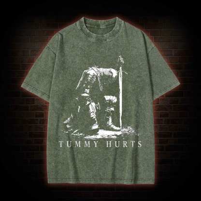 Dark Fantasy Knight Washed T-shirt