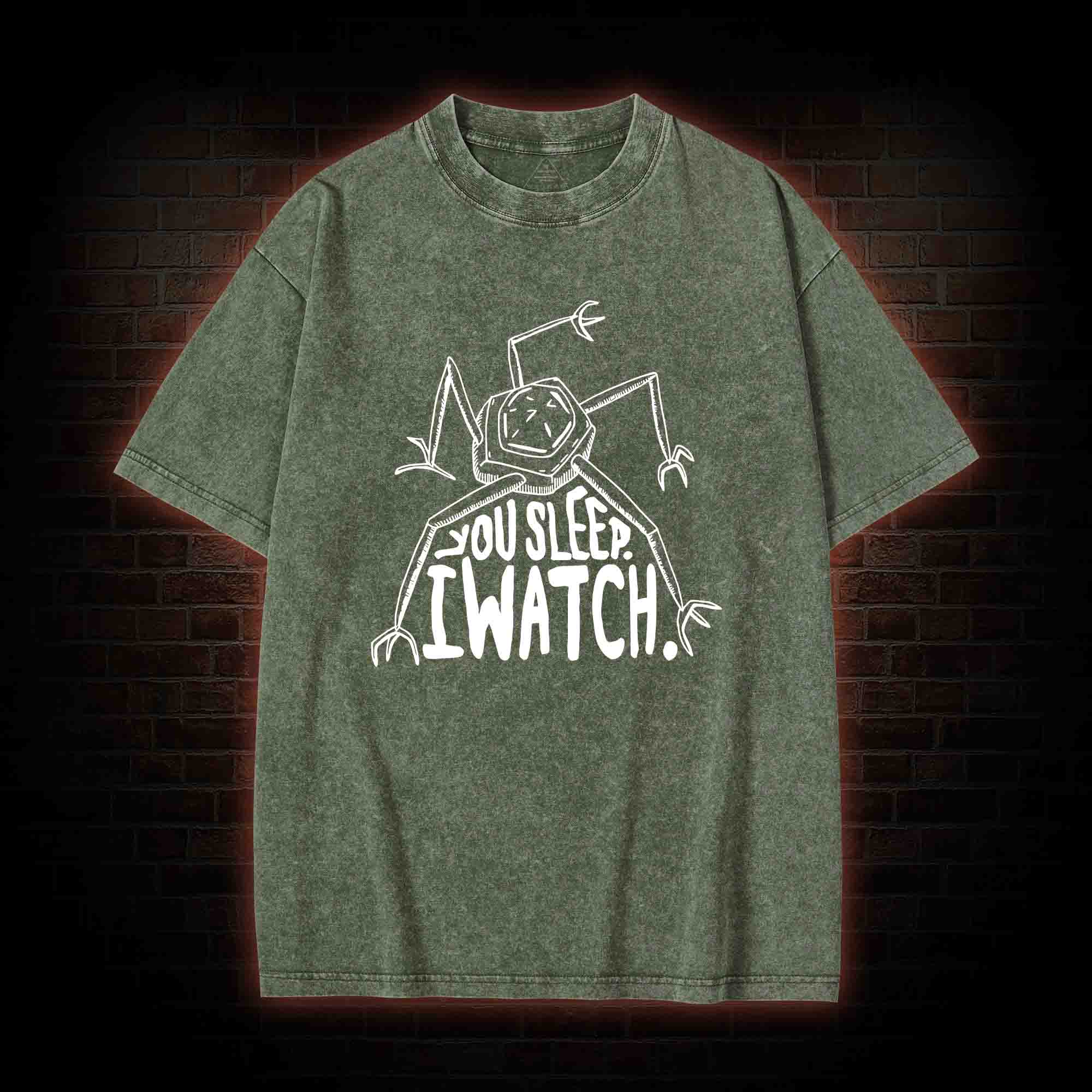 You Sleep I Watch Washed T-shirt