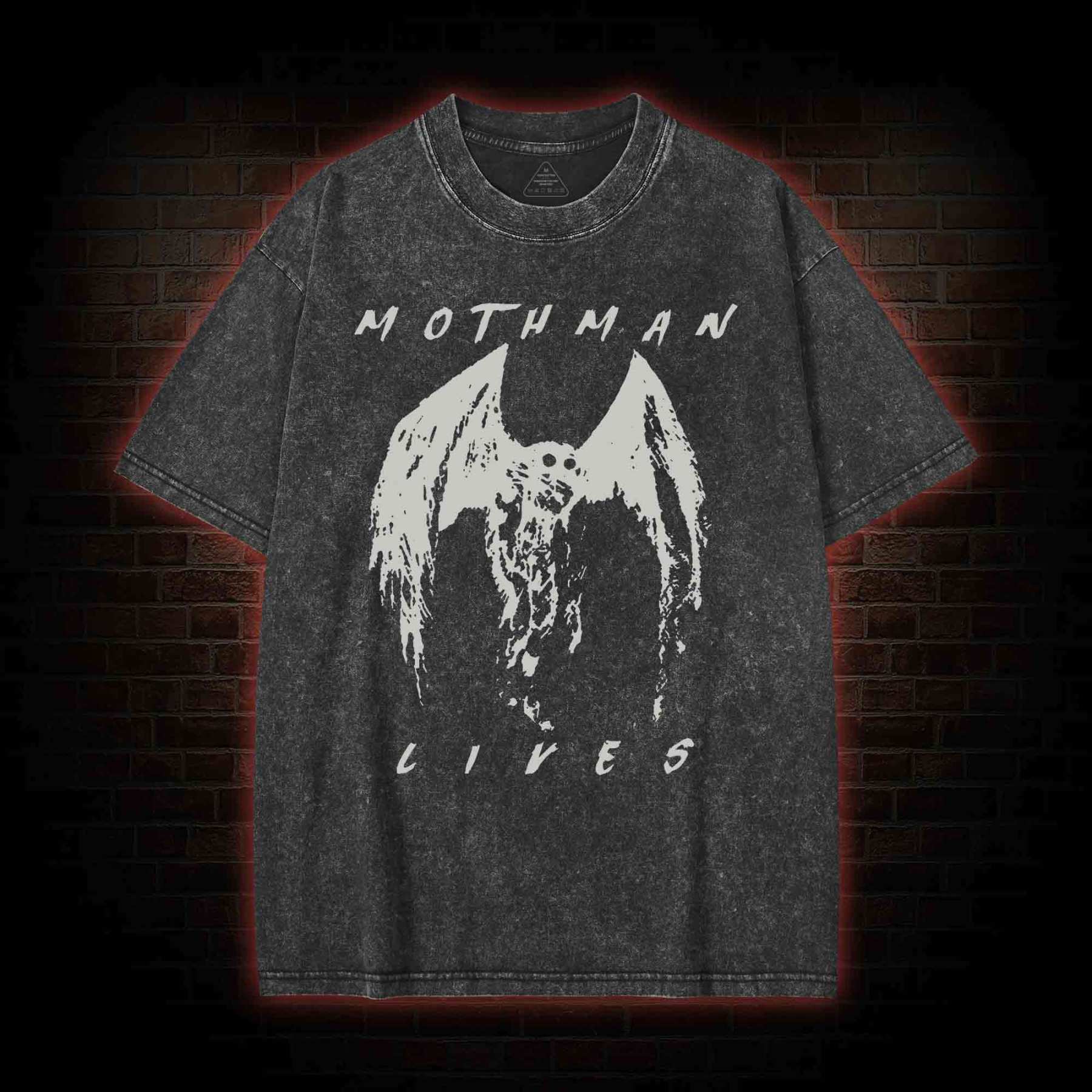 Mothman Lives Washed T-shirt