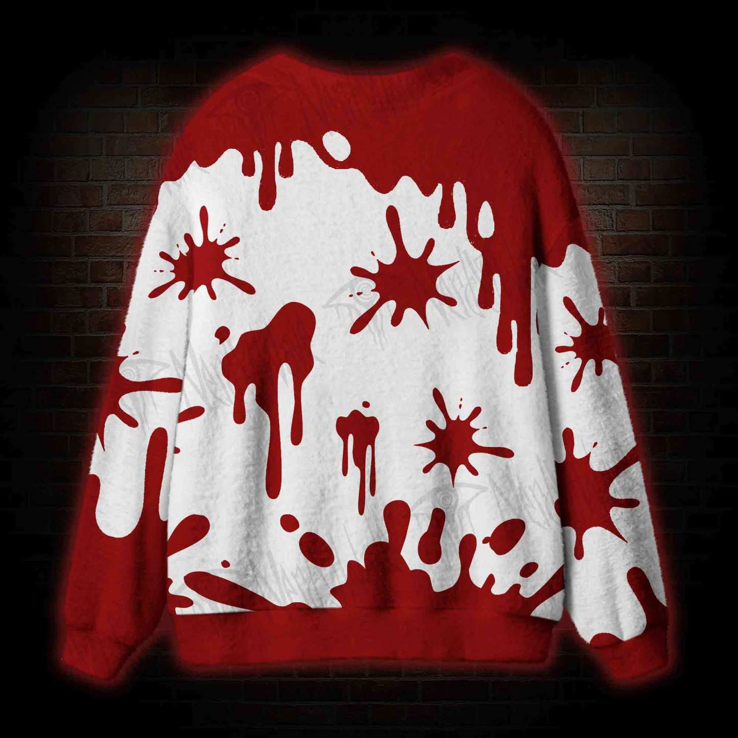 Blood-Splattered Cardigan Sweater