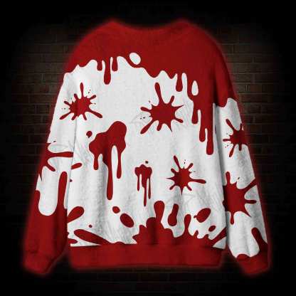 Blood-Splattered Cardigan Sweater