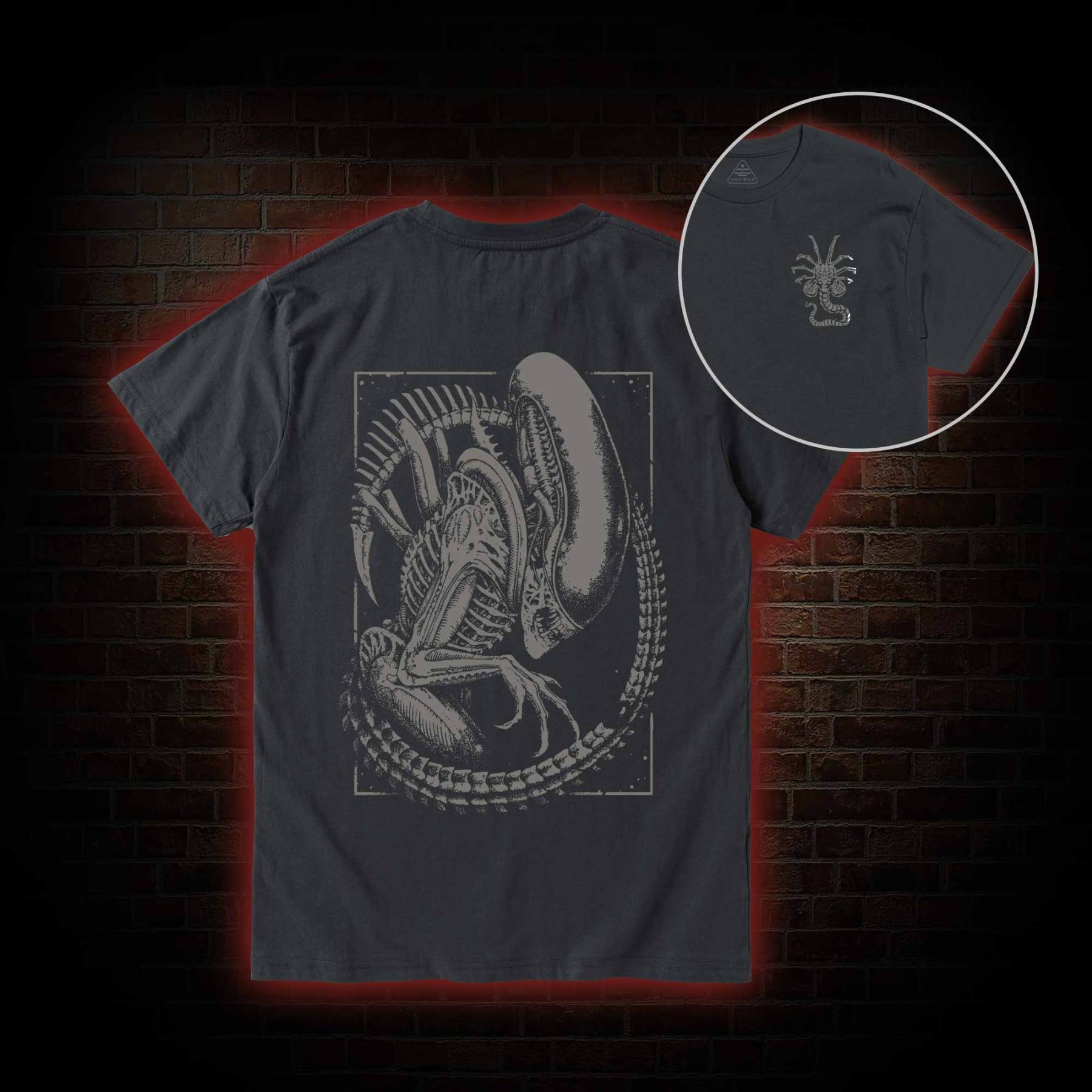 Alien Vintage Back Print T-Shirt