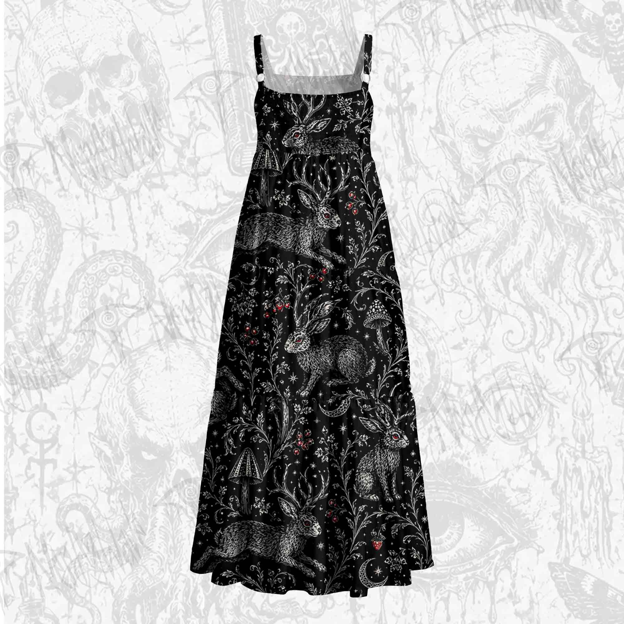 Crimson-eyed Lore Wide Straps Maxi Dress
