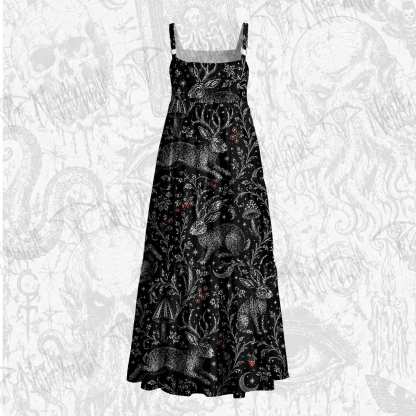 Crimson-eyed Lore Wide Straps Maxi Dress
