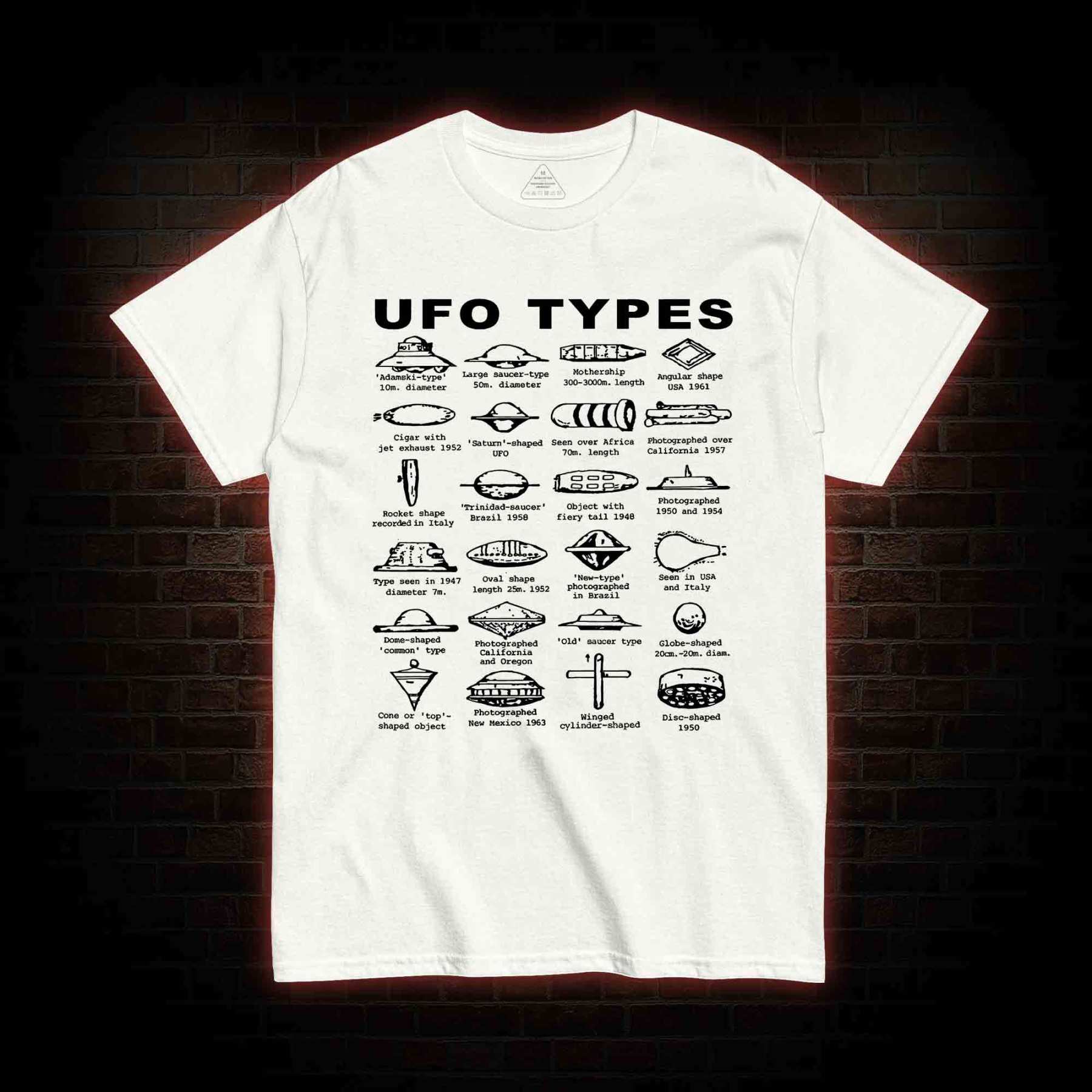 UFO Types T-shirt