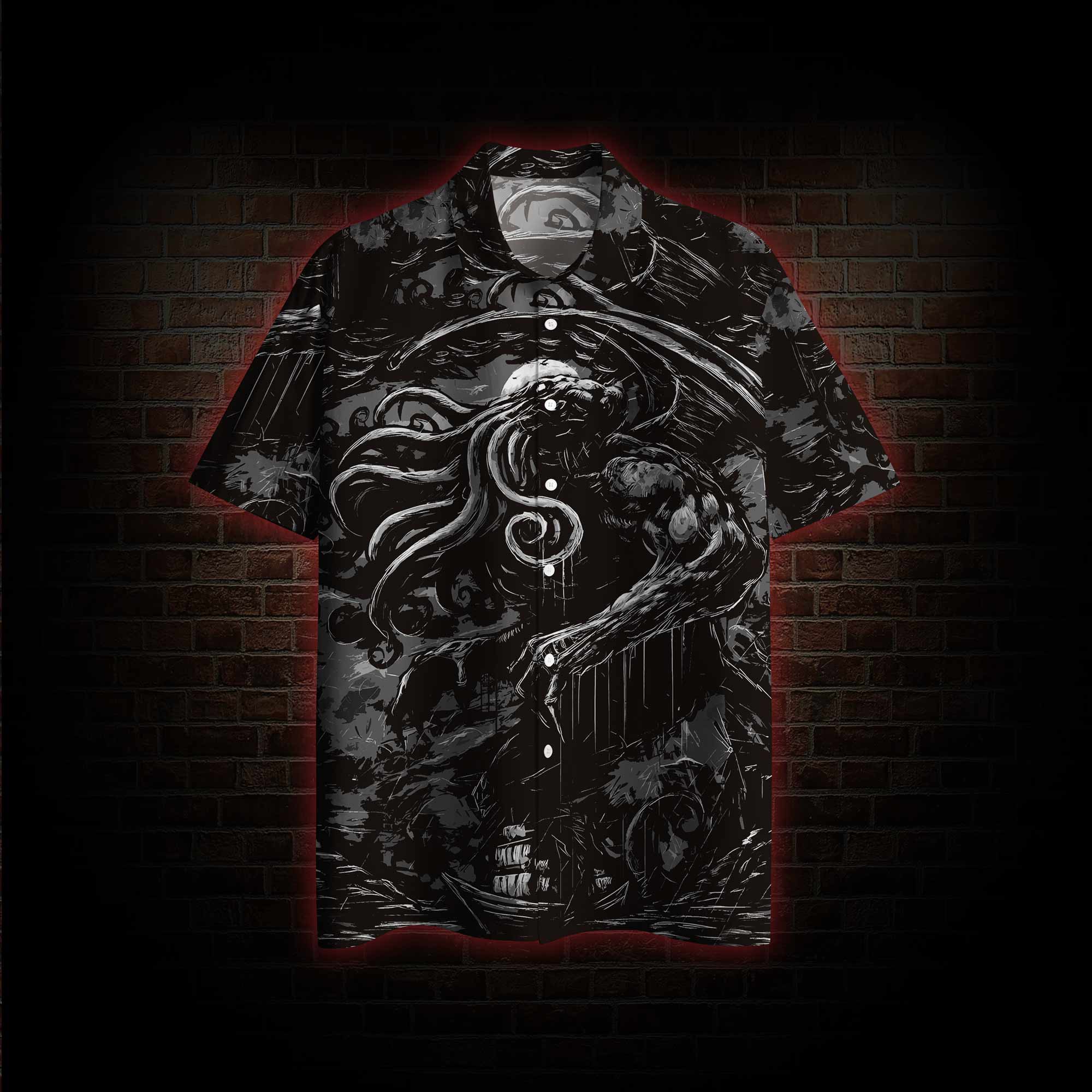 Cthulhu Mythic Octopus Monster Hawaiian Shirt