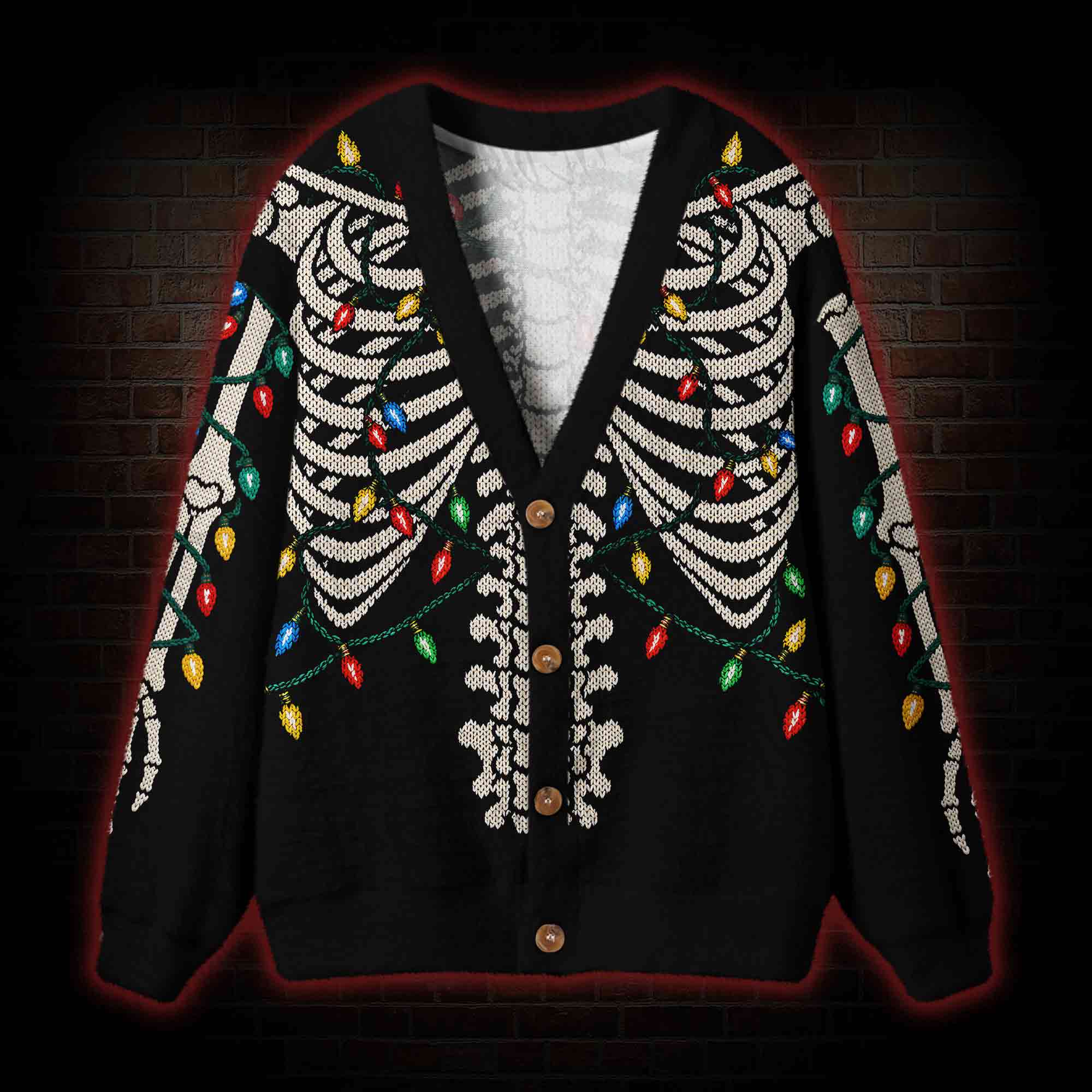 Deck the Bones Cardigan Sweater