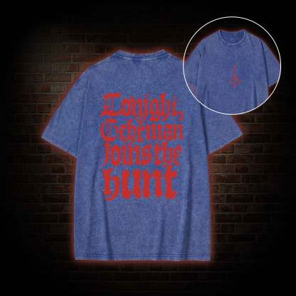 Gehrman Joins The Hunt Back Print Washed T-shirt