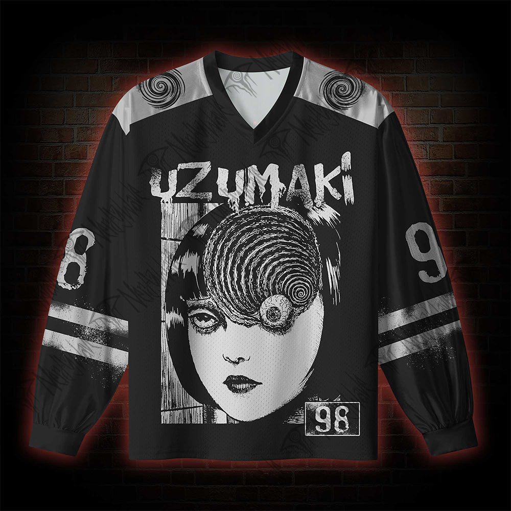 Horror Eyeball V-Neck Long Sleeve Jersey
