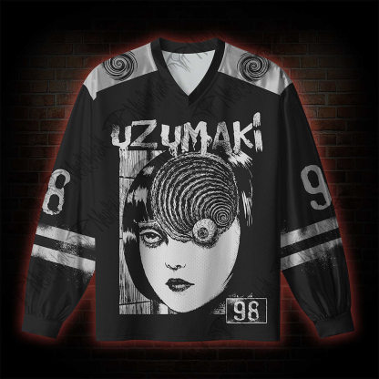 Horror Eyeball V-Neck Long Sleeve Jersey