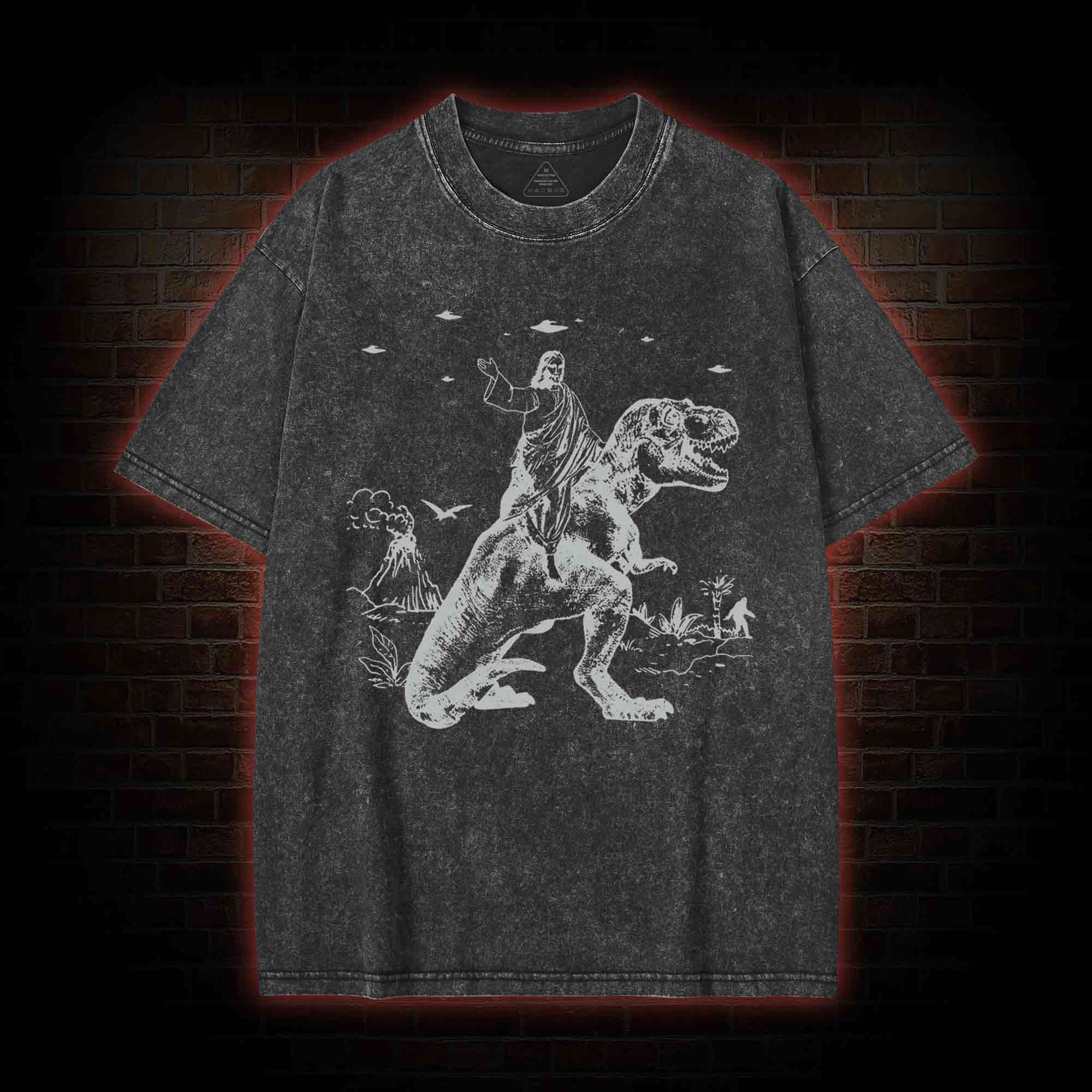 T-rex Jesus Washed T-shirt