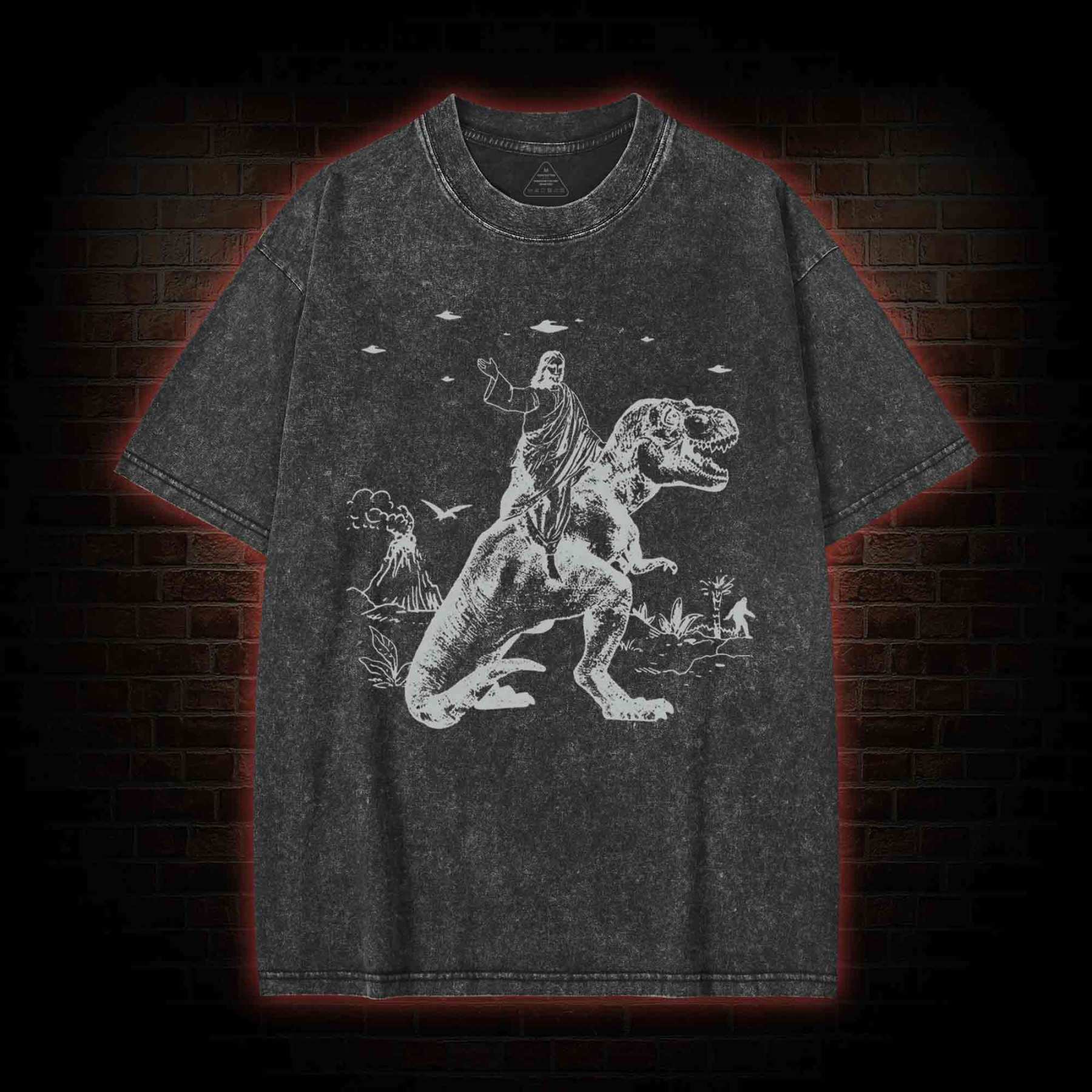 T-rex Jesus Washed T-shirt