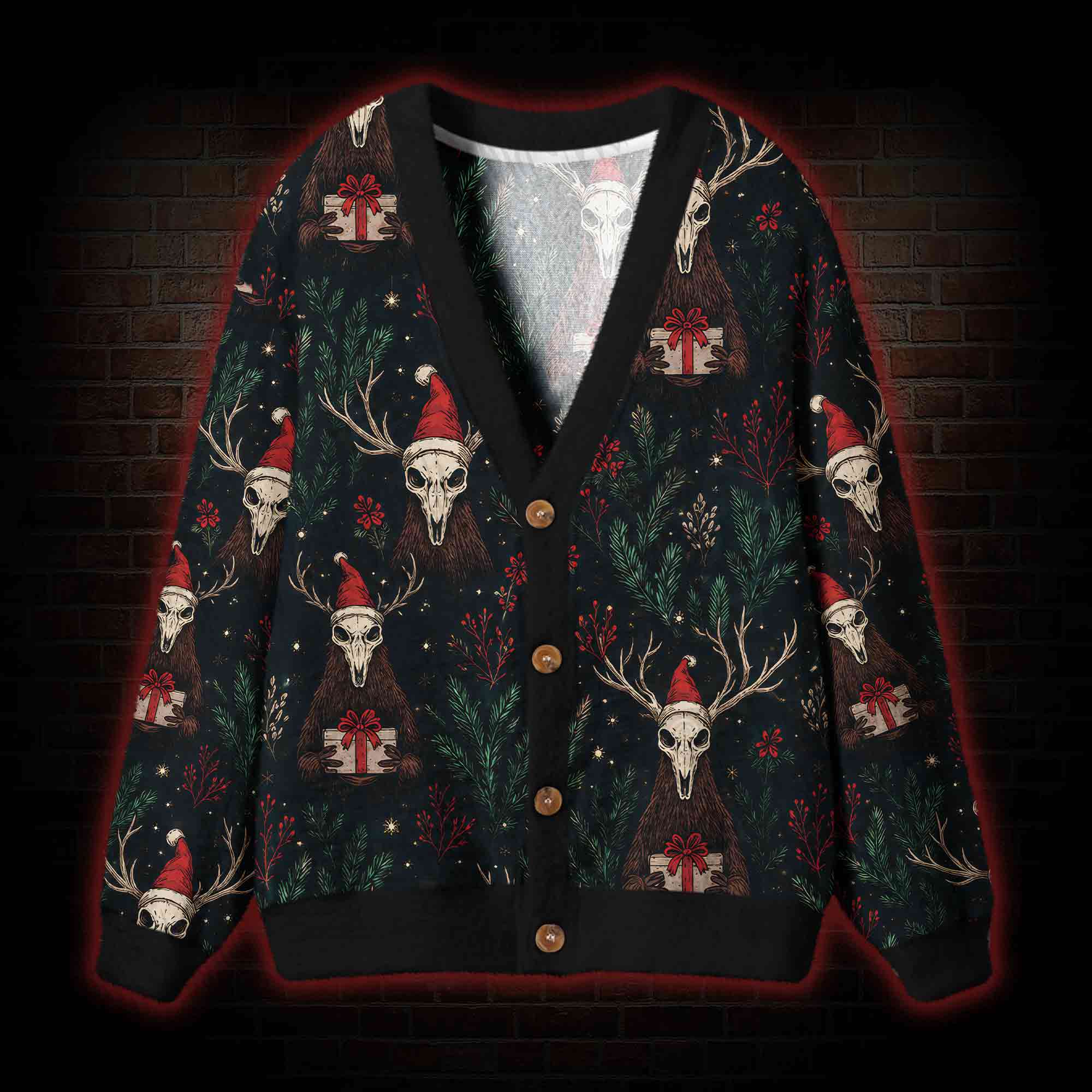Christmas Wendigo Cardigan Sweater