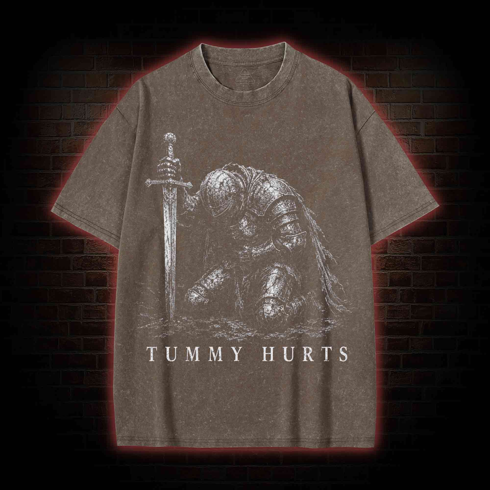 Tummy Hurts Knight Washed T-shirt