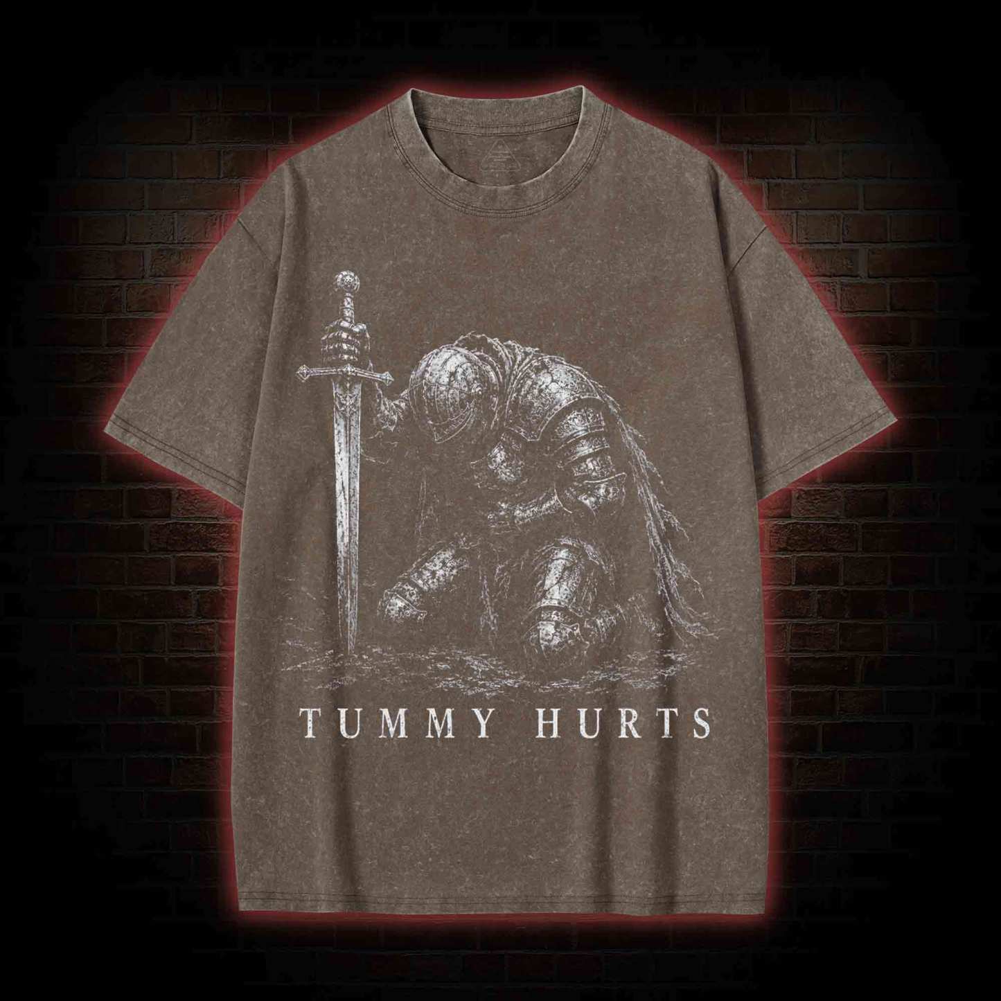 Tummy Hurts Knight Washed T-shirt