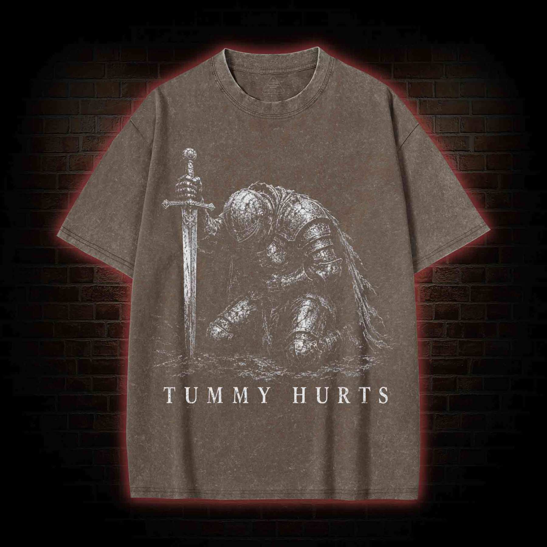 Tummy Hurts Knight Washed T-shirt