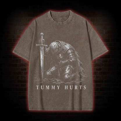 Tummy Hurts Knight Washed T-shirt