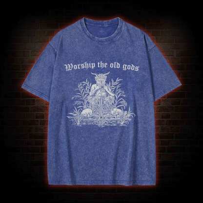 Worship The Old Gods Washed T-shirt