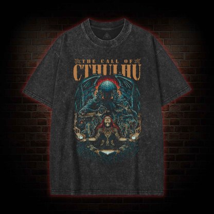 The Call of Cthulhu Washed T-shirt