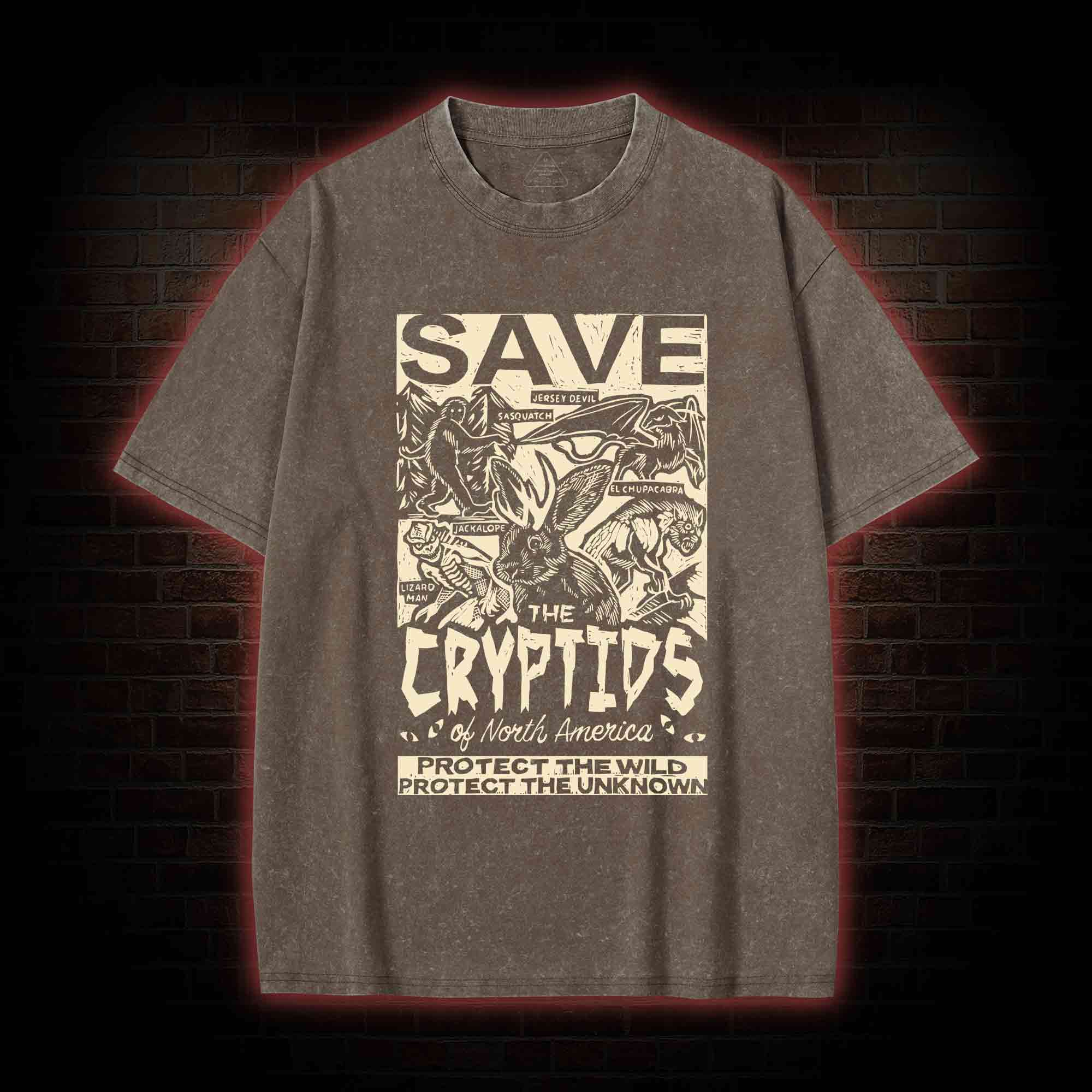 Save the Cryptids Washed T-shirt