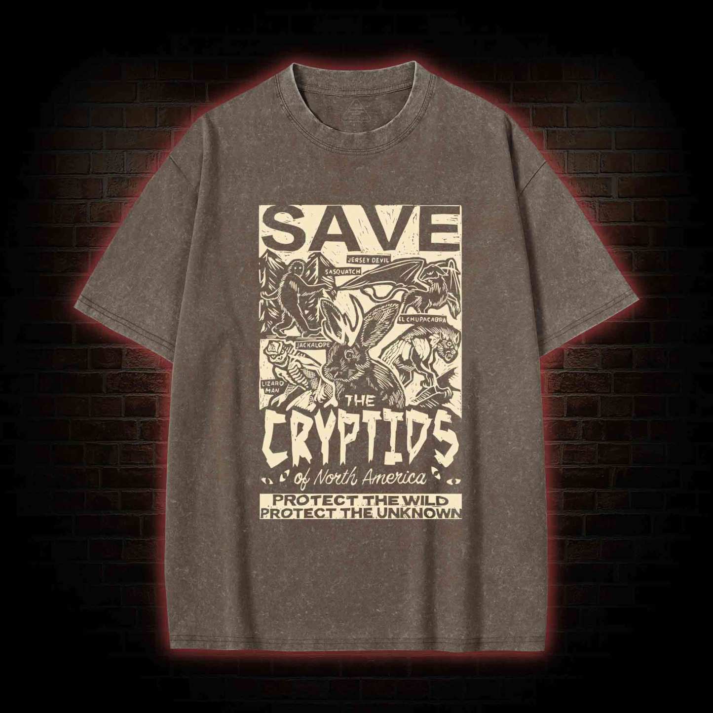 Save the Cryptids Washed T-shirt