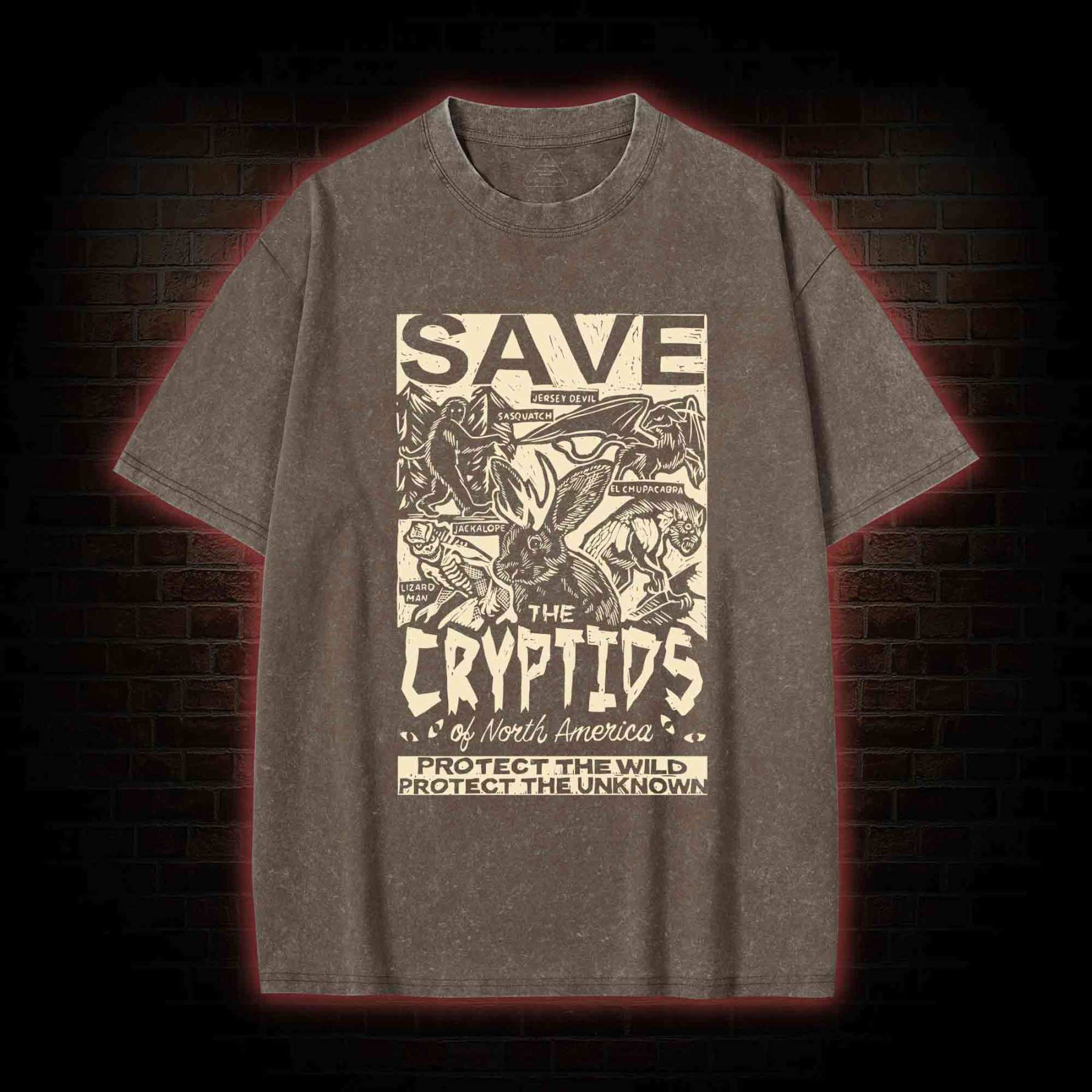 Save the Cryptids Washed T-shirt