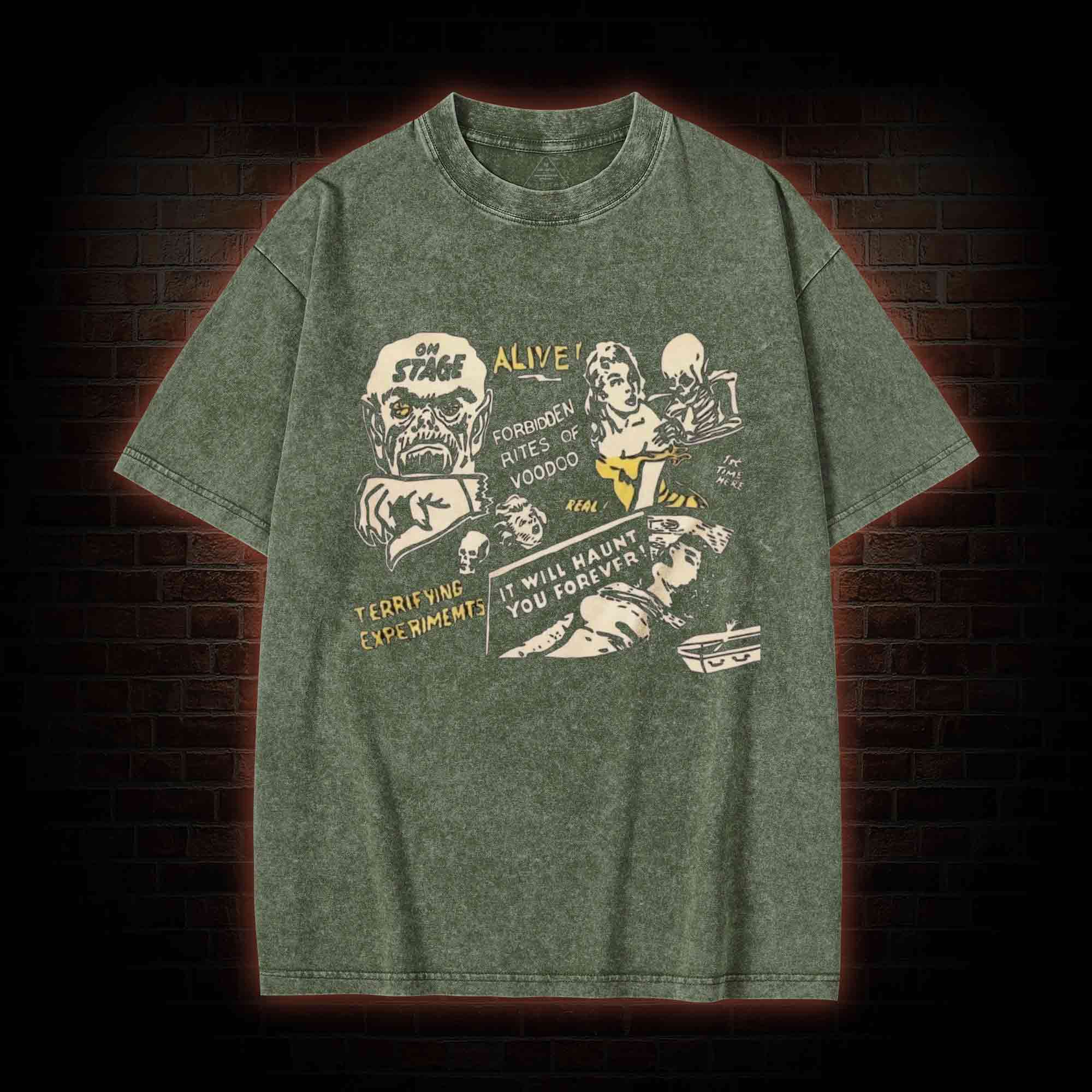 Skeleton Monster Washed T-shirt