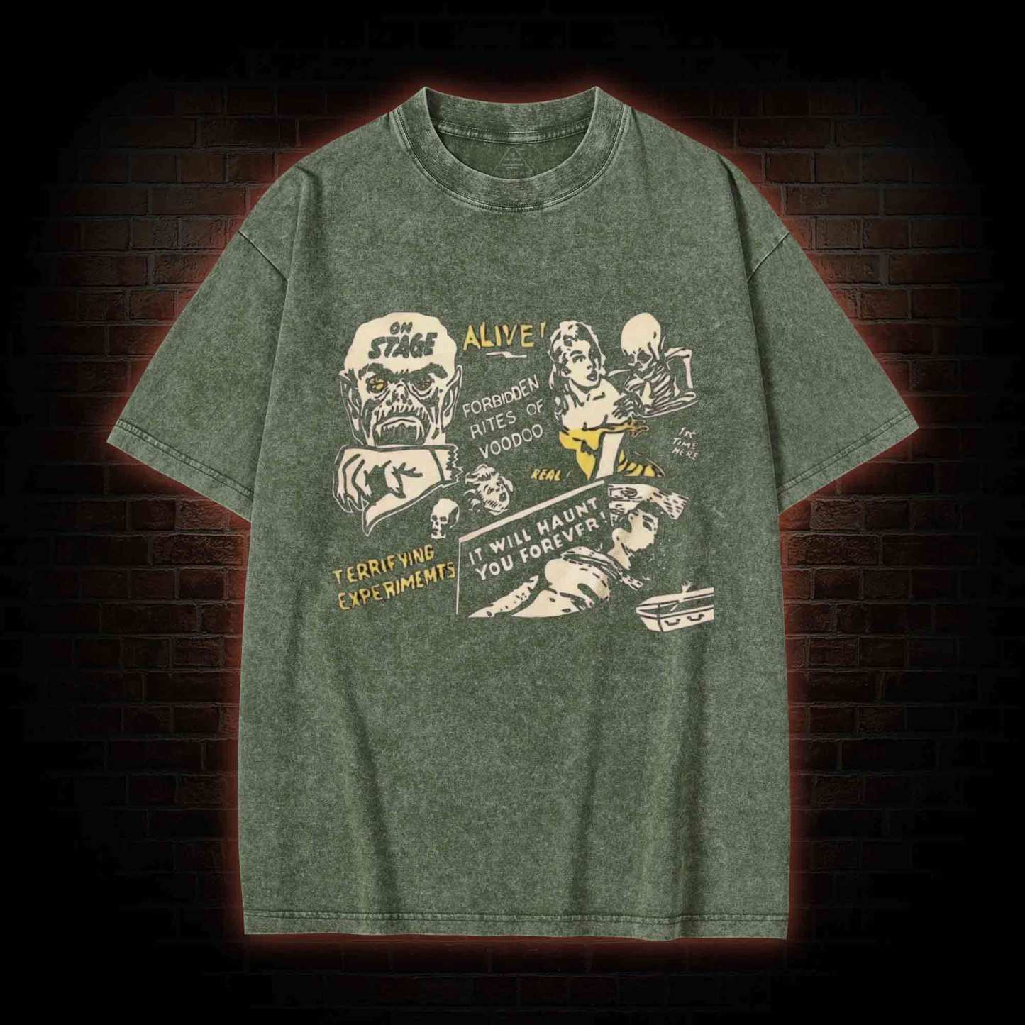 Skeleton Monster Washed T-shirt