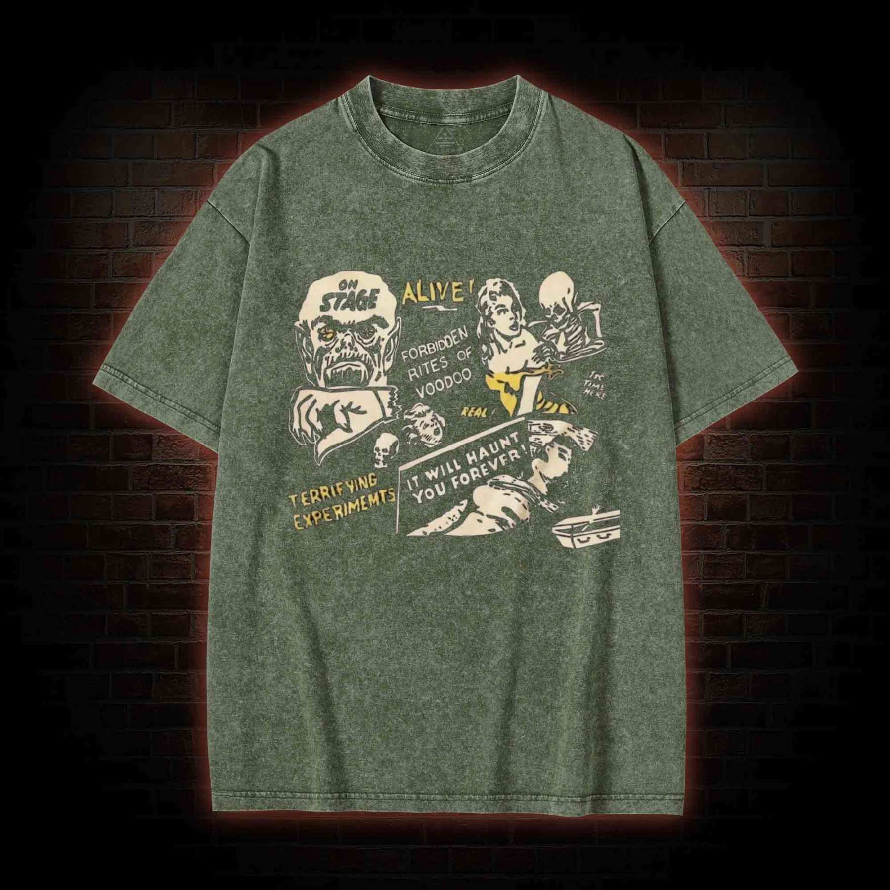 Skeleton Monster Washed T-shirt