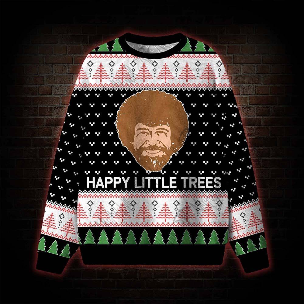Happy Little Tree Ugly Sweatshirts