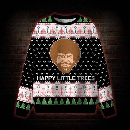 Happy Little Tree Ugly Sweatshirts