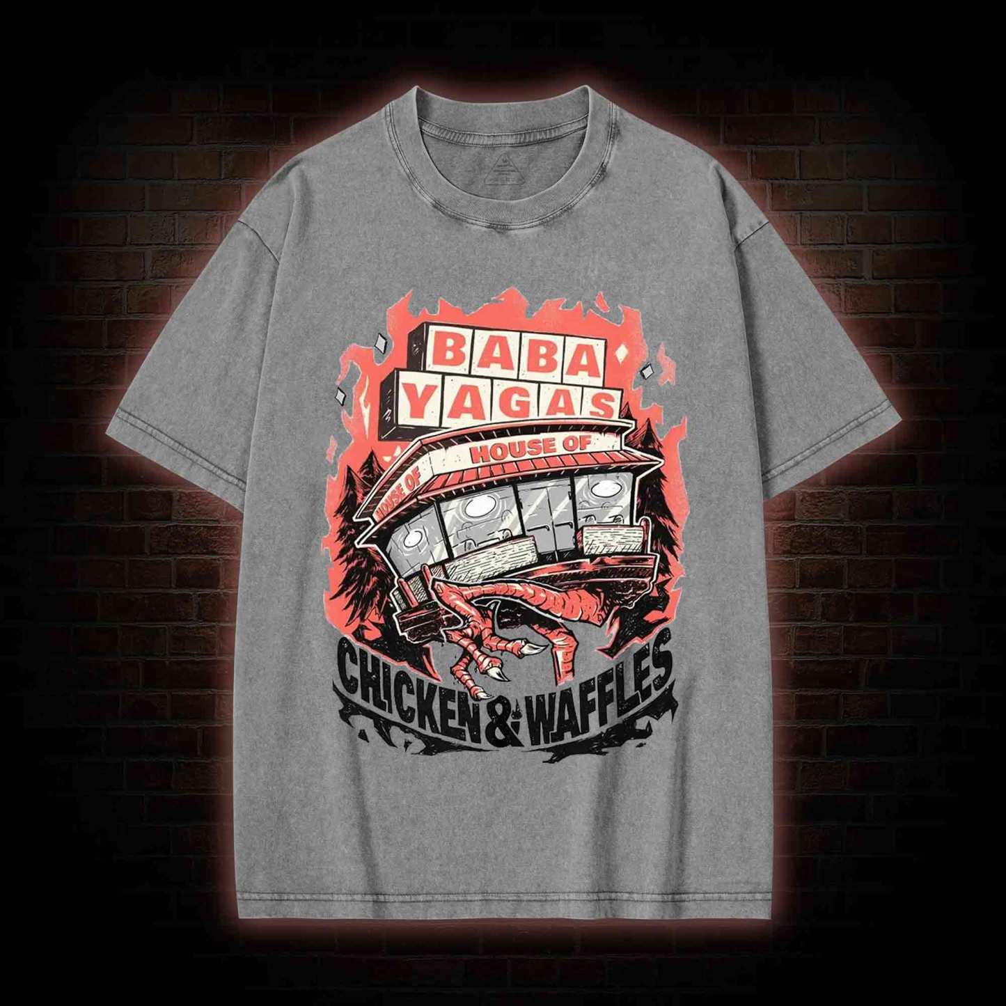 Chicken&Waffles Washed T-shirt