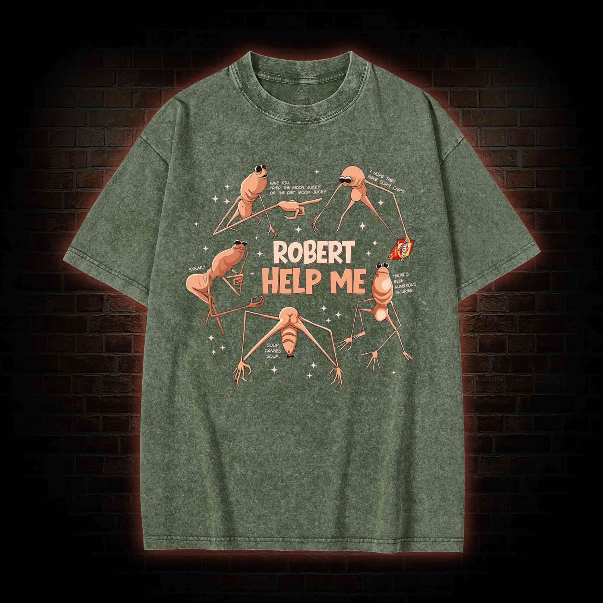 Robert Help Me Washed T-shirt