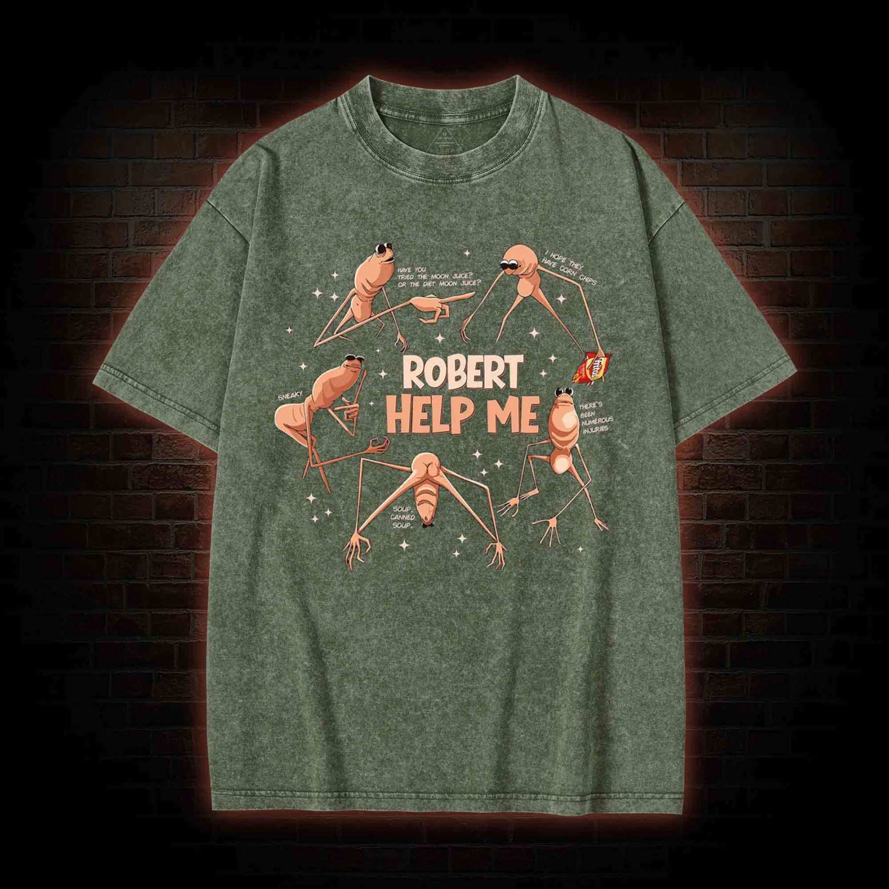 Robert Help Me Washed T-shirt