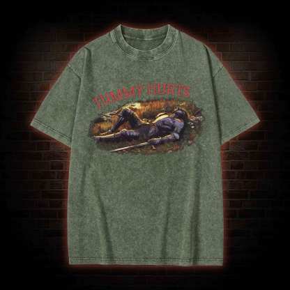 Tummy Hurts Knight Washed T-shirt