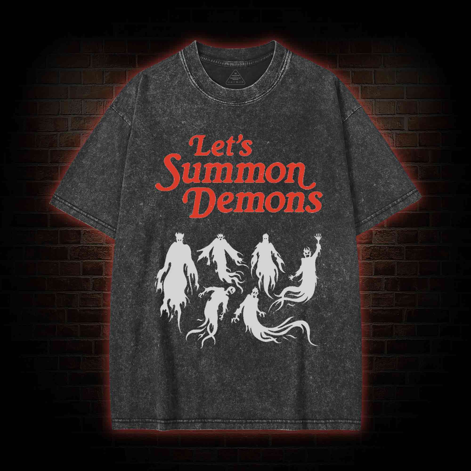 Let's Summon Demons Washed T-shirt